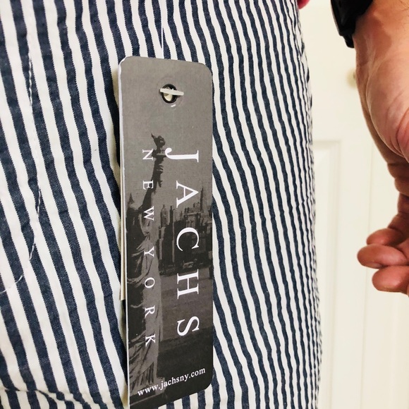 NEW Jachs New York Navy White Striped Shorts 32 - Picture 4 of 8